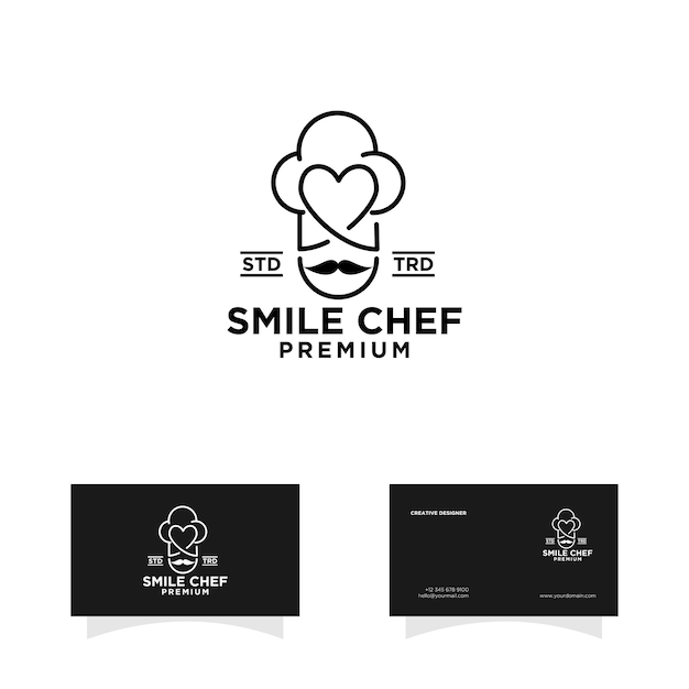 Chef hat cooking logo icon vector flat logo icon design illustration