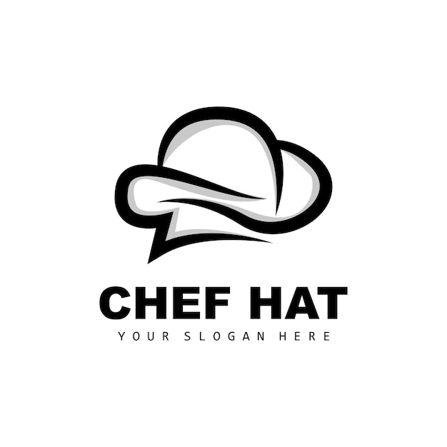 레스토랑 케이터링 델리 베이커리를 위한 요리사 모자 로고 레스토랑 요리사 벡터 디자인