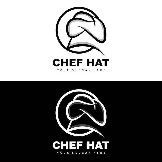 Шеф-повар Шляпа Логотип Ресторан Шеф-повар Векторный Дизайн Для Ресторана Кейтеринг Гастроном Пекарня