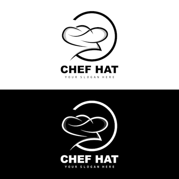 Chef hat logo restaurant chef vector design voor restaurant catering deli bakkerij