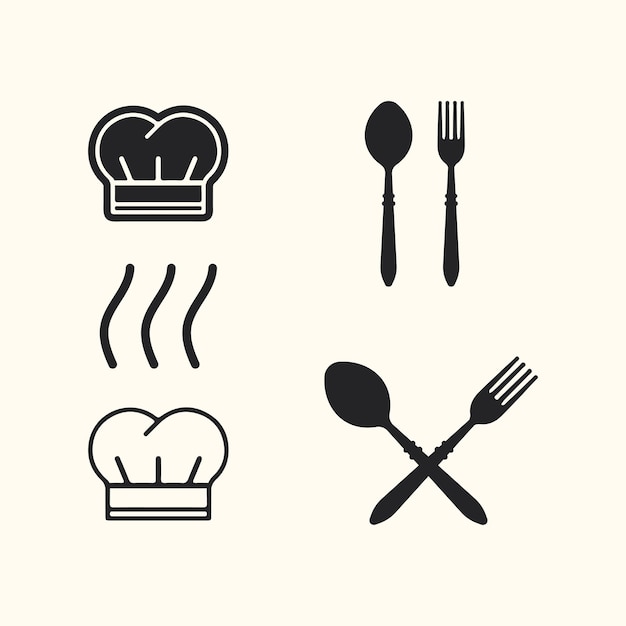 Шаблон векторного дизайна логотипа шеф-повара
