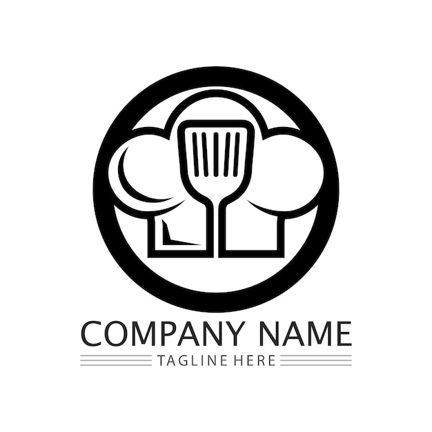 Chef hat logo vector design template