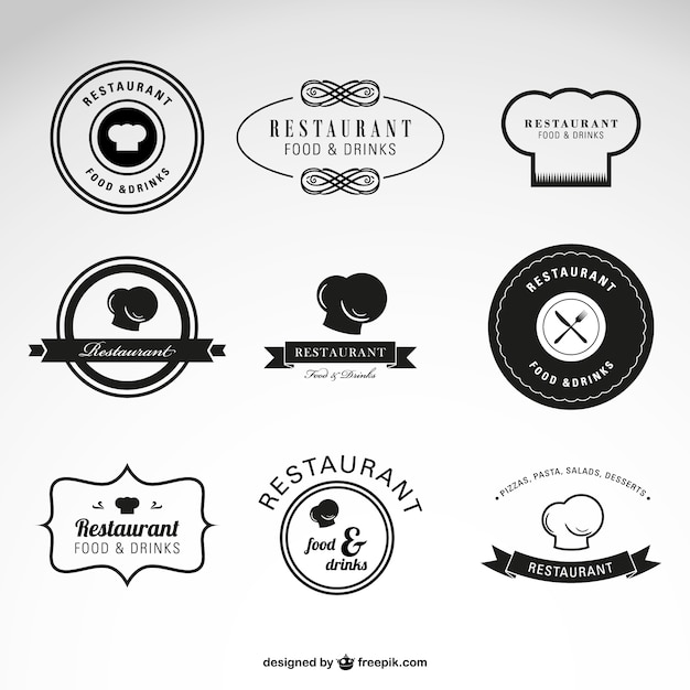 Vector chef hats logos