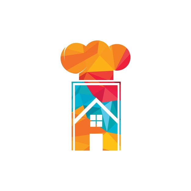 Chef house vector logo design template