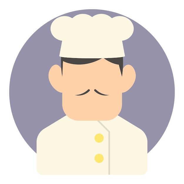 Chef icon Flat illustration of chef vector icon for web