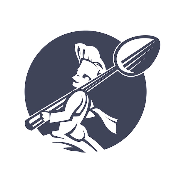 Icona dello chef con un cucchiaio in mano