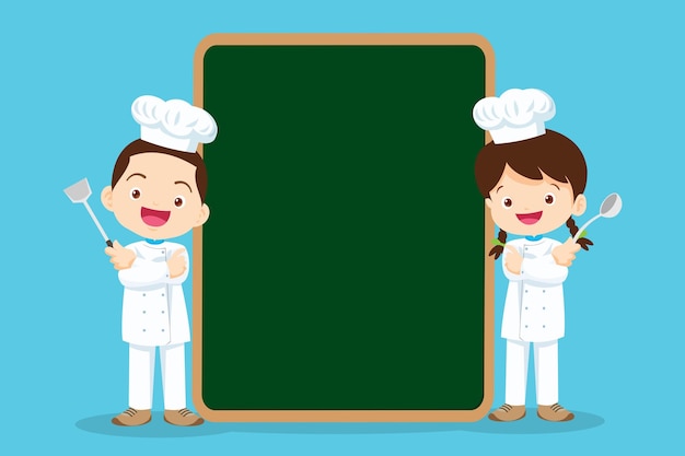 Chef kids cooking class design templatecute little chef cooking meal menu