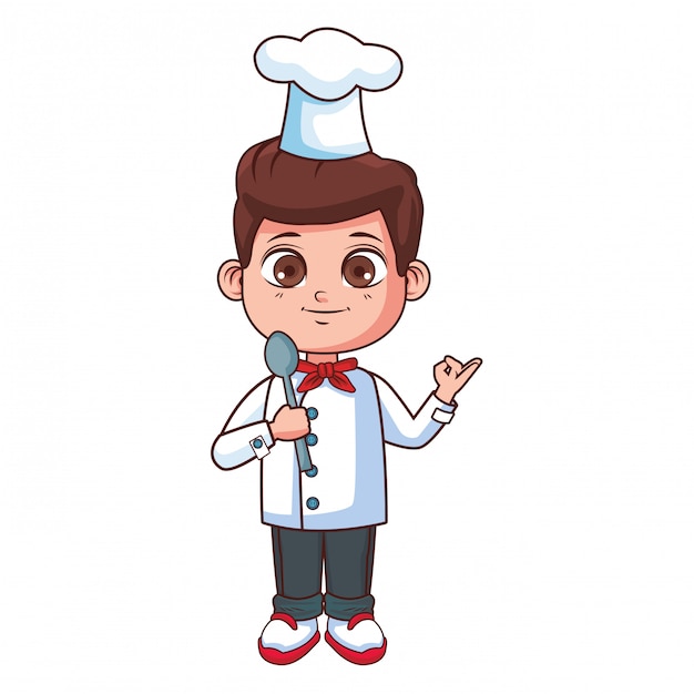 Chef-kok jongen cartoon