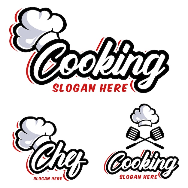 Chef-kok koken logo sjabloon