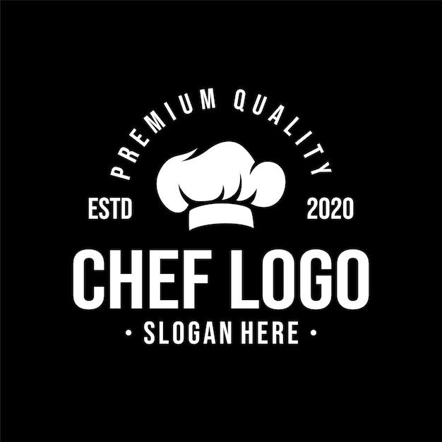 Chef-kok logo design template inspiratie, vector illustratie.