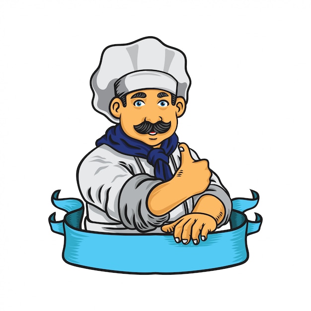 chef-kok logo illustratie