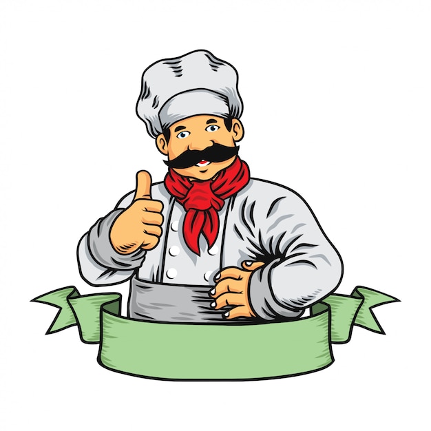 Chef-kok logo illustratie