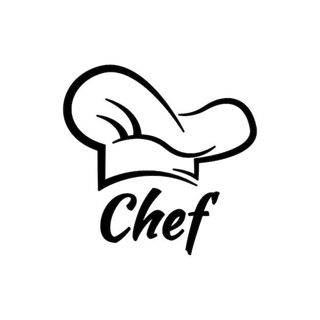 Chef-kok logo koken keuken pictogram vector chef-kok hoed pictogram logo