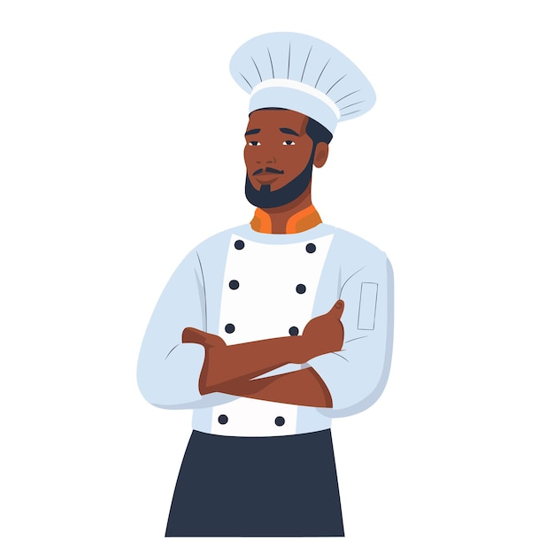 Chef-kok logo ontwerp Abstracte tekening chef-kok of bakker logo pictogram Leuke vectorillustratie