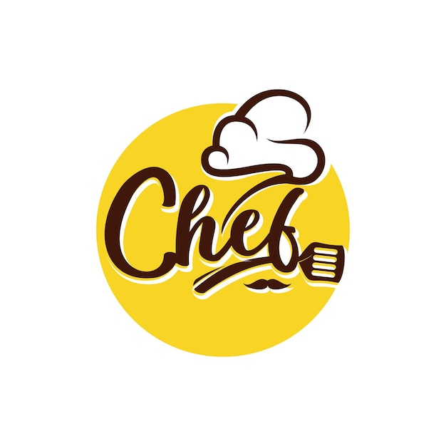 Chef-kok logo premium kwaliteit vector