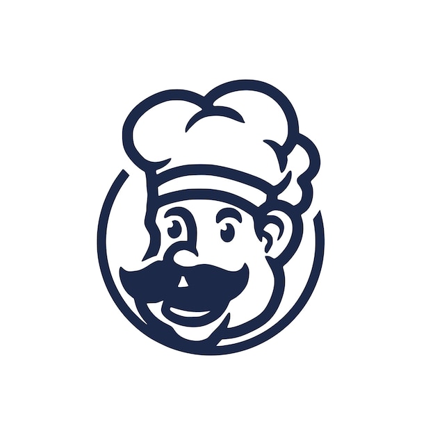 Chef-kok mascotte karakter vectorillustratie