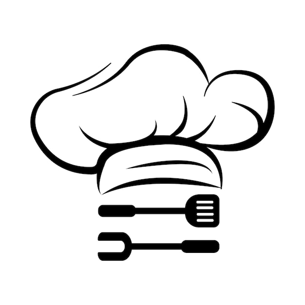 Vector chef-kok pictogram logo vector ontwerpsjabloon