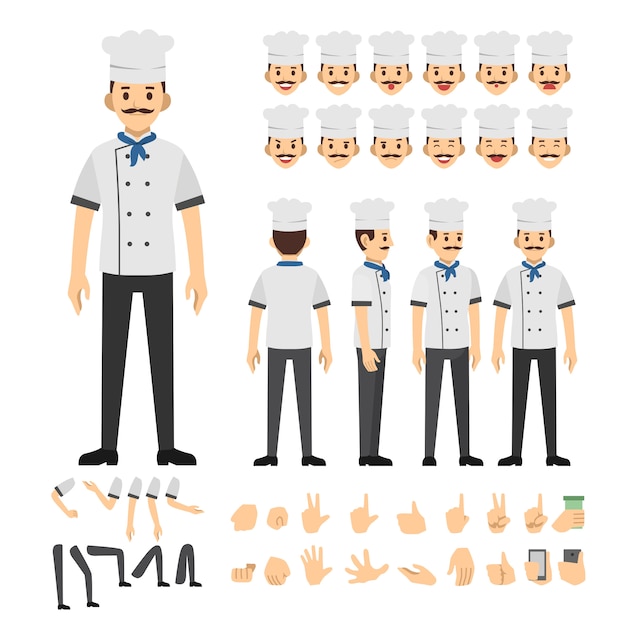 Chef-kok tekenset