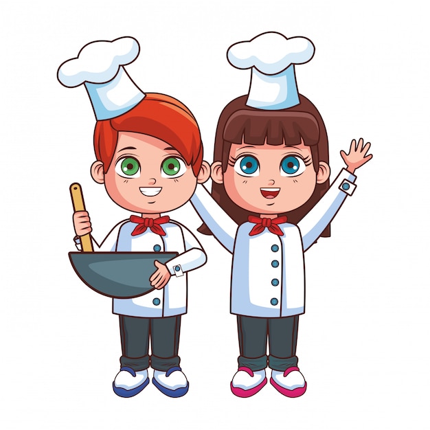 Chef-koks kinderen cartoon