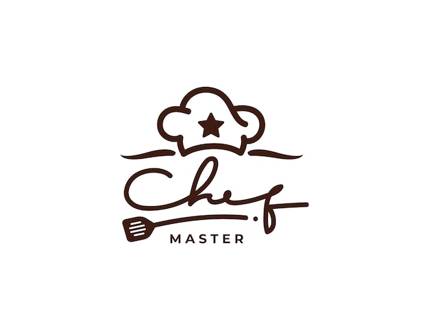 Vector chef logo with the title'chef master '