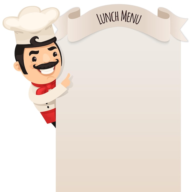 Chef Looking at Blank Menu