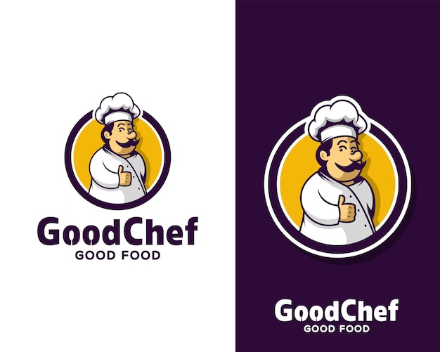 Chef man mascot logo good for food business and culinary