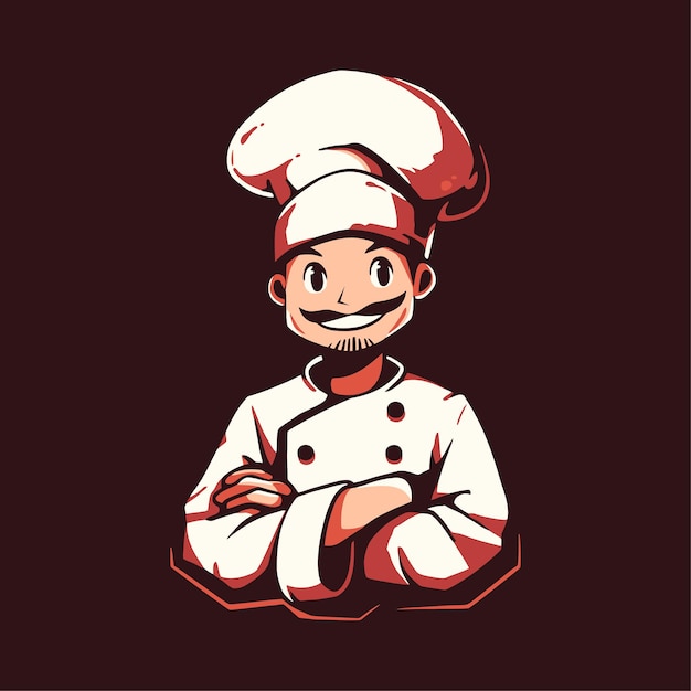 Chef mascot logo design restaurant logo