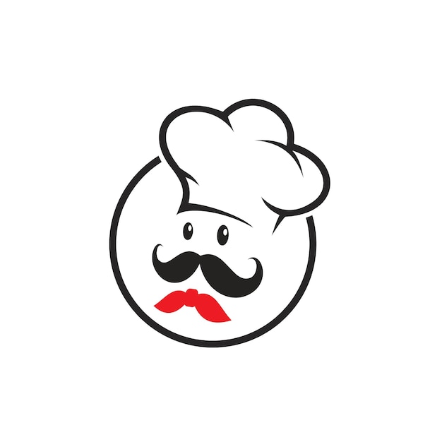 Vettore progettazione del logo della mascotte dello chef