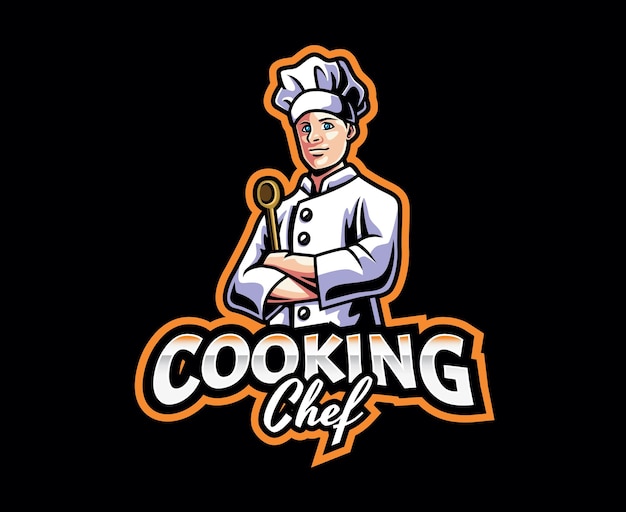 Chef mascot logo ontwerp