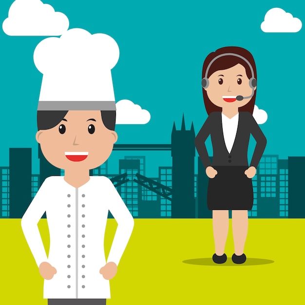 Chef and operator female