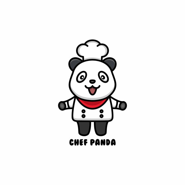 Vector chef panda