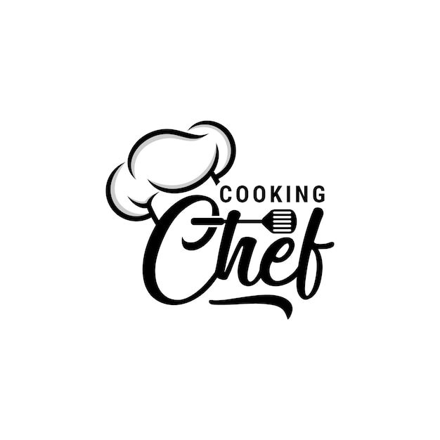 Vector chef restaurant logo design template