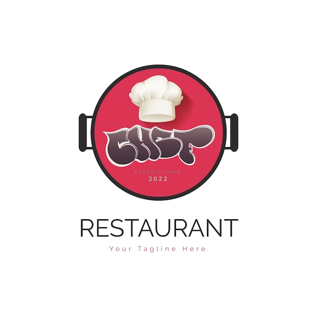 chef restaurant logo template design for brand or company and other