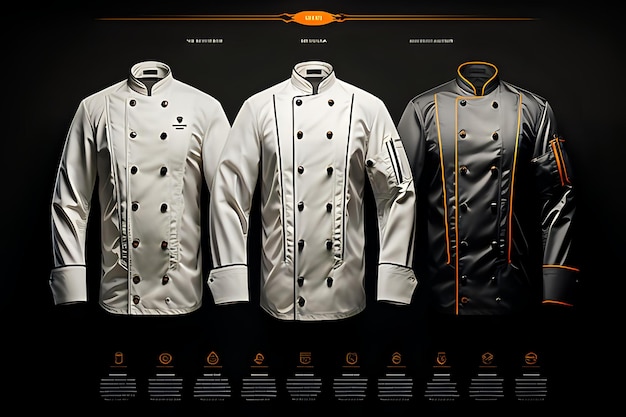 Vector chef's coat chef outfit a vector graphic