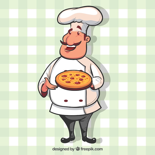 Chef's tablecloth background with chef