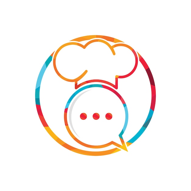 Chef talk vector logo design