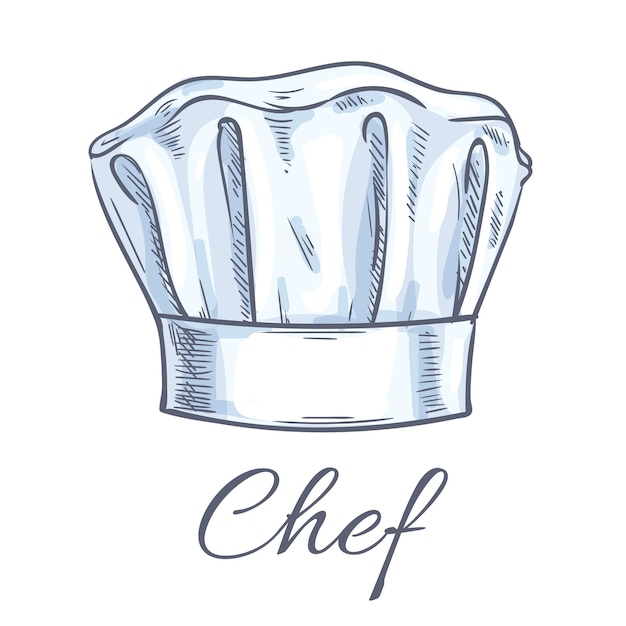 Vector chef toque vector sketch icon