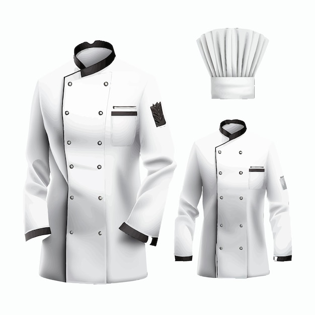 Chef uniforms Isolated on background Cartoon vector illustration