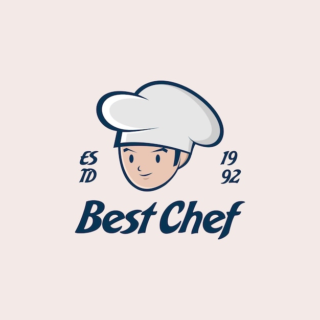 Vector chef vintage logo design vector illustration