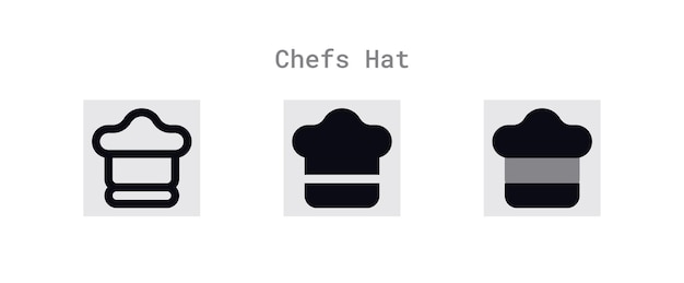 Chefs hat icons pack