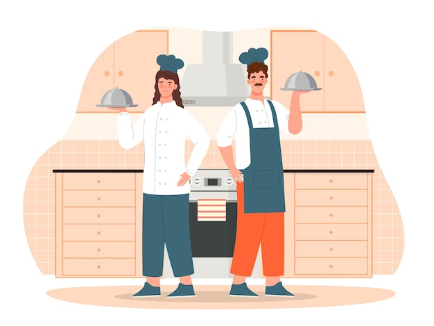 Chefs in kitchen