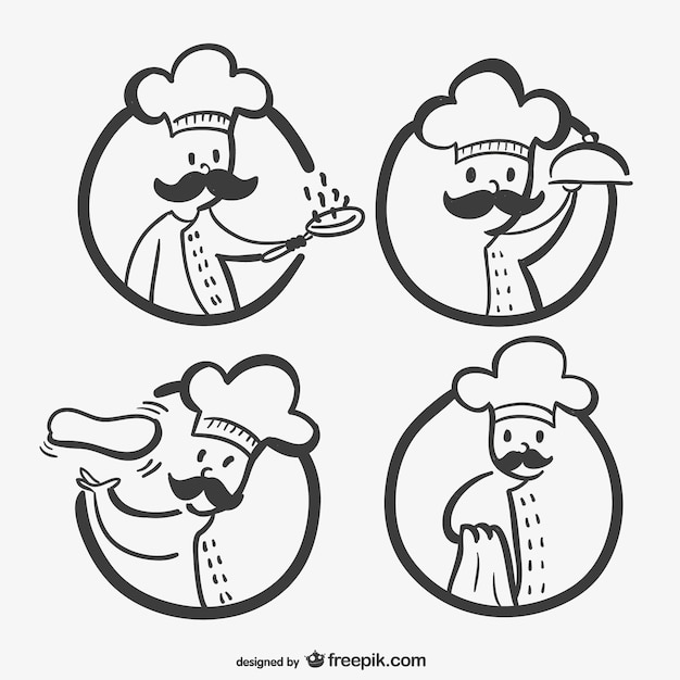 Vector chefs logos