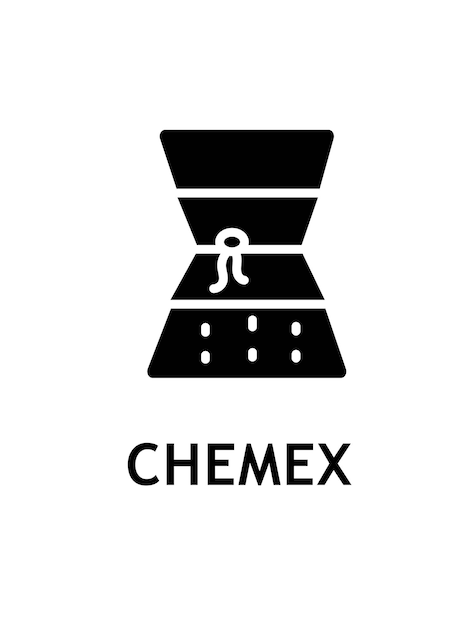 Chemex zwart pictogram