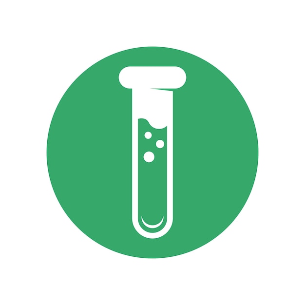 Chemical bottle design icon illustration