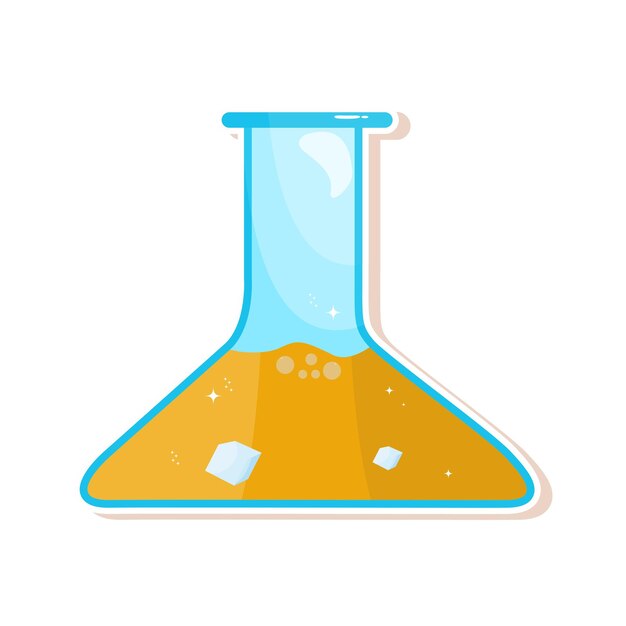 chemical bottle doodle illustration flat design