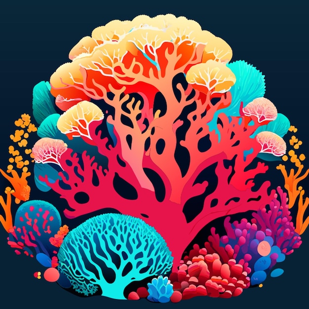 Vector chemical coral