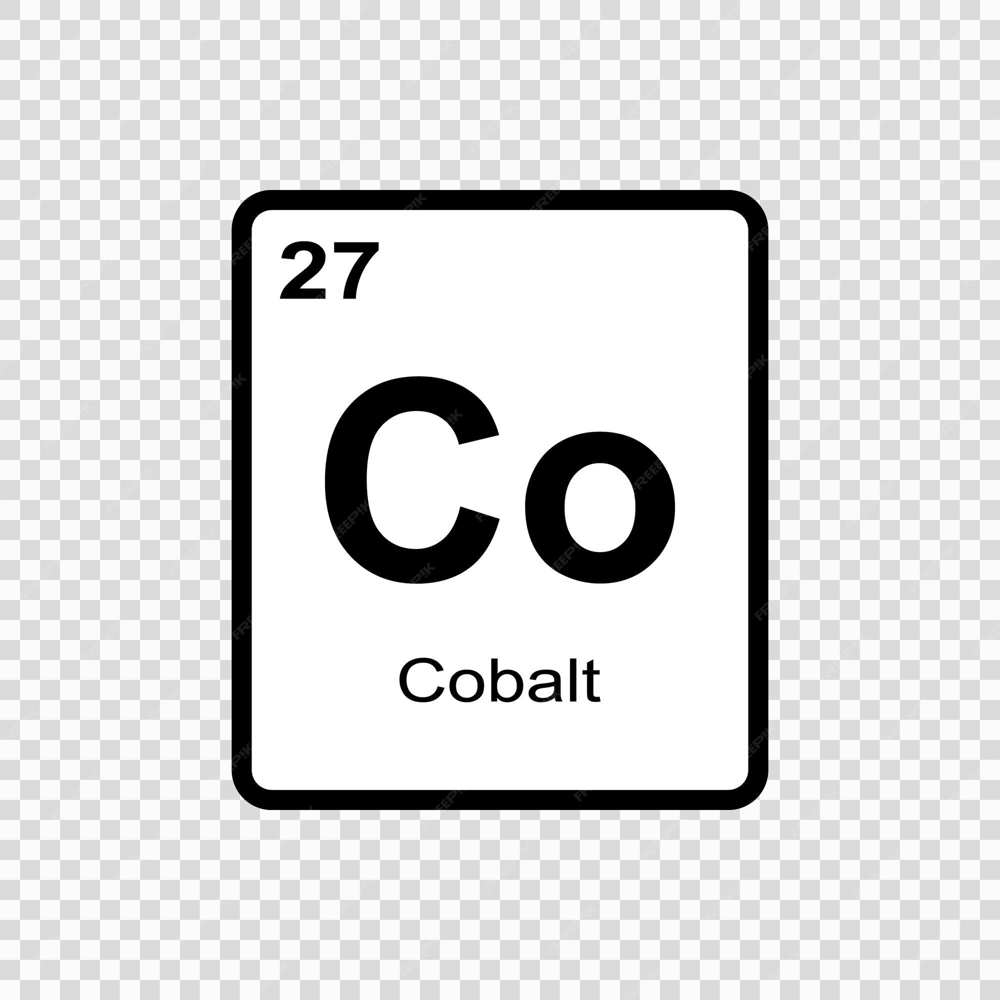 Cobalt symbol. Chemical element of the periodic table. Vector