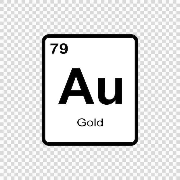 Vettore elemento chimico oro illustrazione vettoriale
