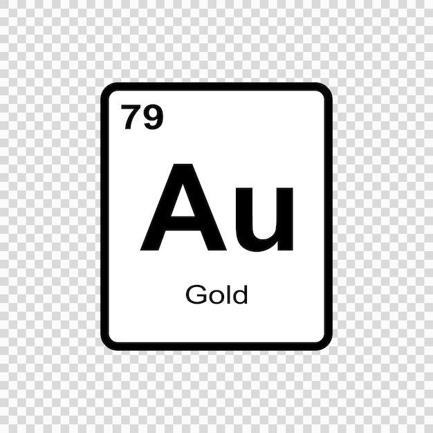 벡터 화학 원소 골드 벡터 일러스트 레이 션