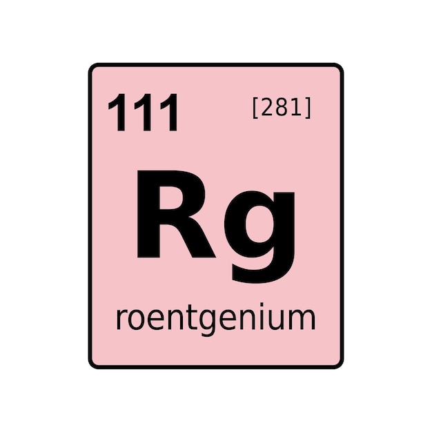 Vector chemical element of periodic table